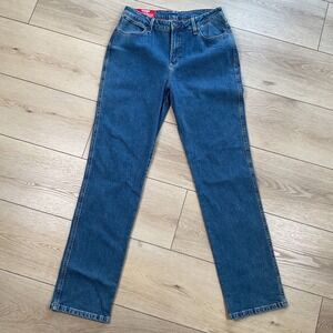 Wrangler Cowboy Cut Womens High Rise Slim Fit Tapered Leg Jeans 18MWZ Blue 13x36